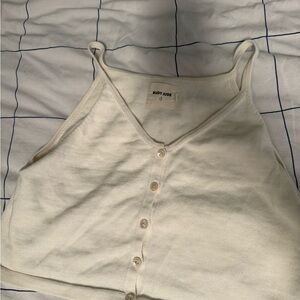 Rudy Jude Cream Button-Up Tank Top
